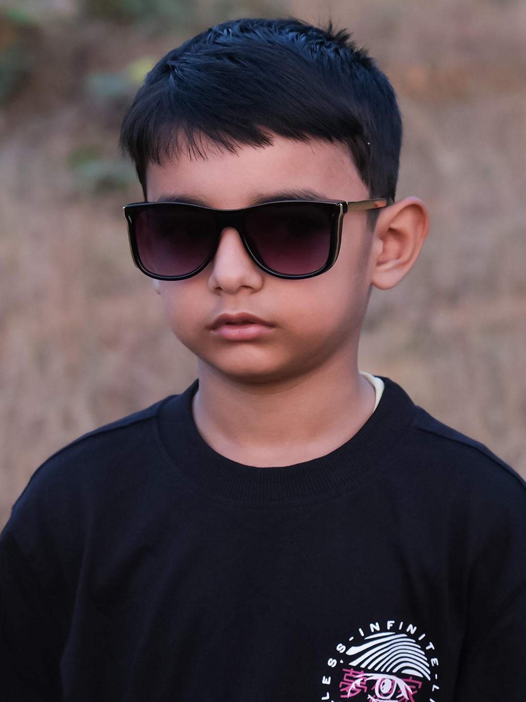

DukieKooky Kids UV Protected Lens Round Full Rim Square Sunglasses DKSG398J, Grey