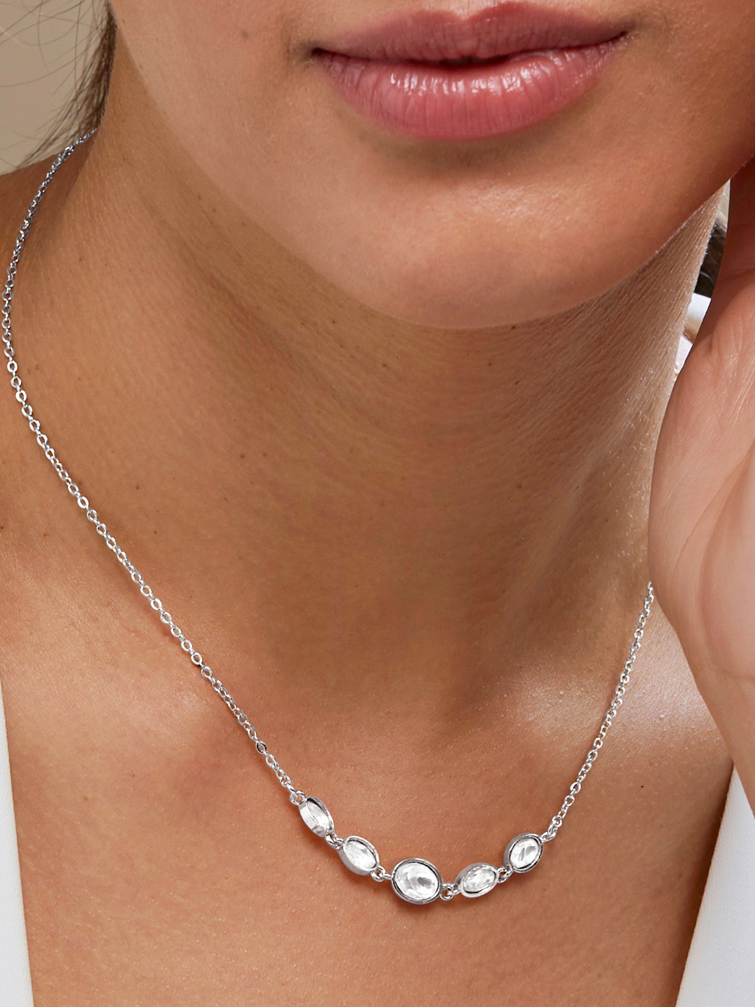 

MINUTIAE Gold-Plated Vilandi Necklace, Silver