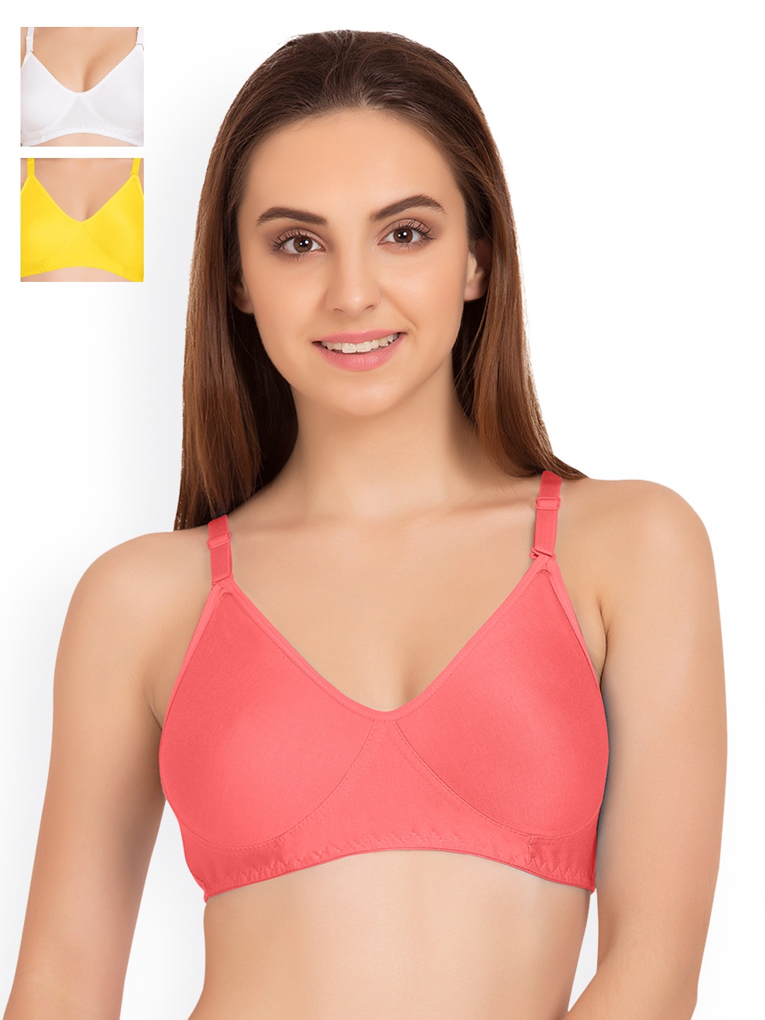 

Tweens Pack of 3 T-Shirt Bras TW9253, Coral
