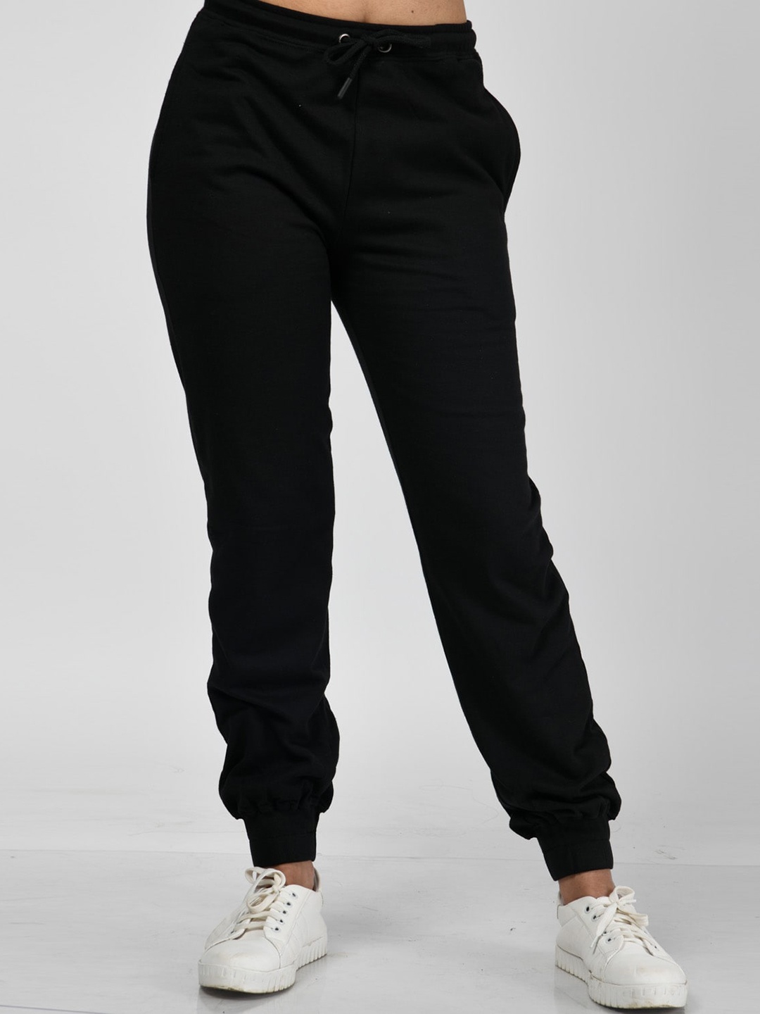 

aastey Women Cotton Regular Fit Joggers, Black