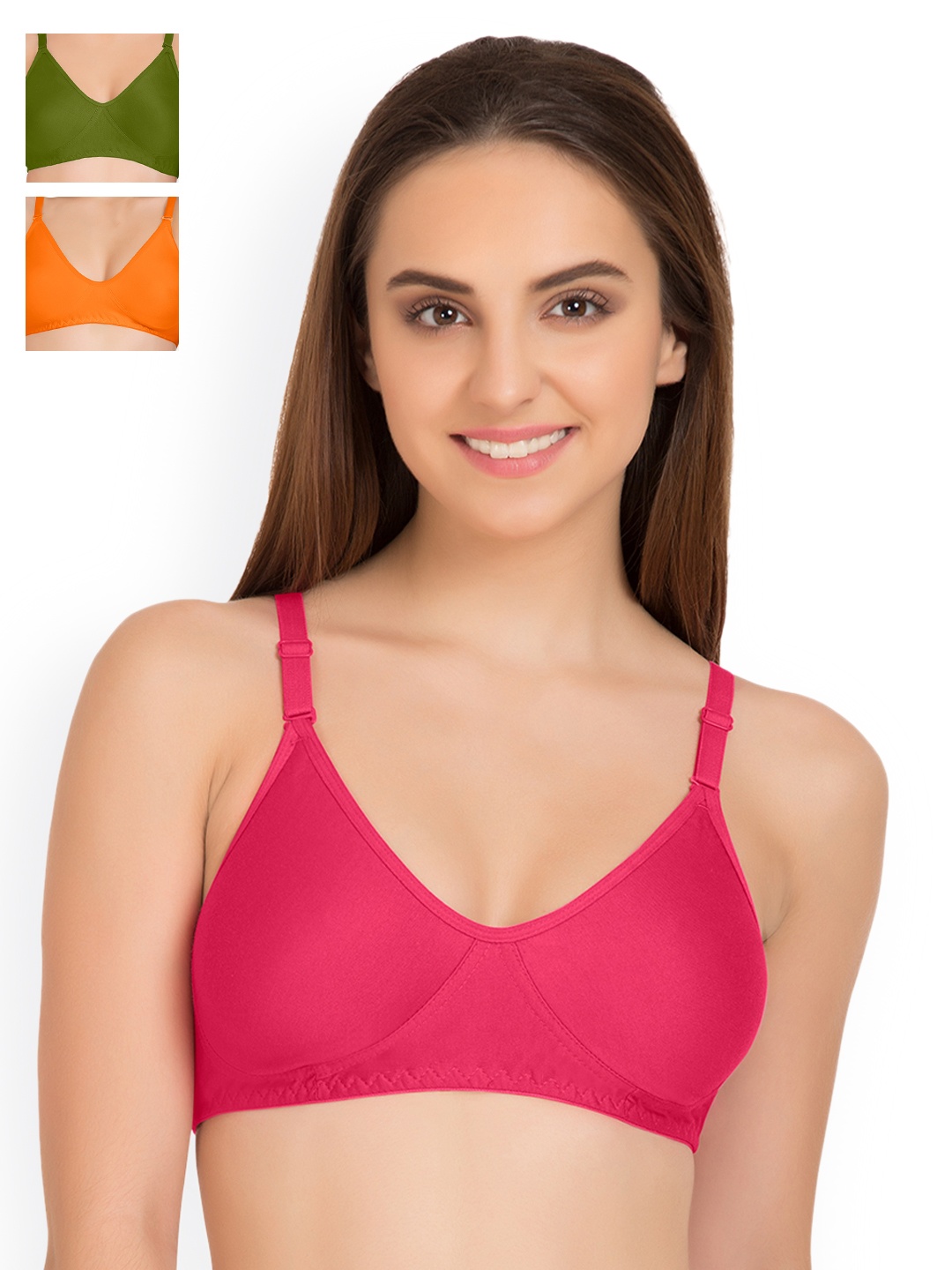 

Tweens Pack of 3 T-Shirt Bras TW9253, Pink