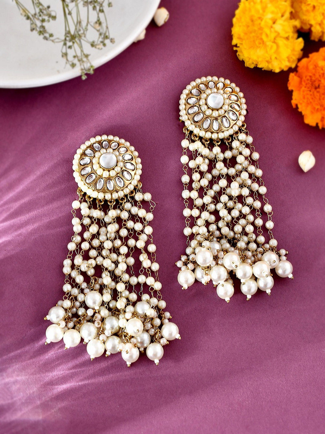 

AQUASTREET Gold-Plated Contemporary Drop Earrings