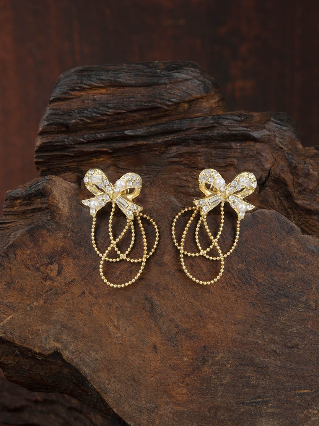 

E2O Gold-Plated Contemporary Drop Earrings