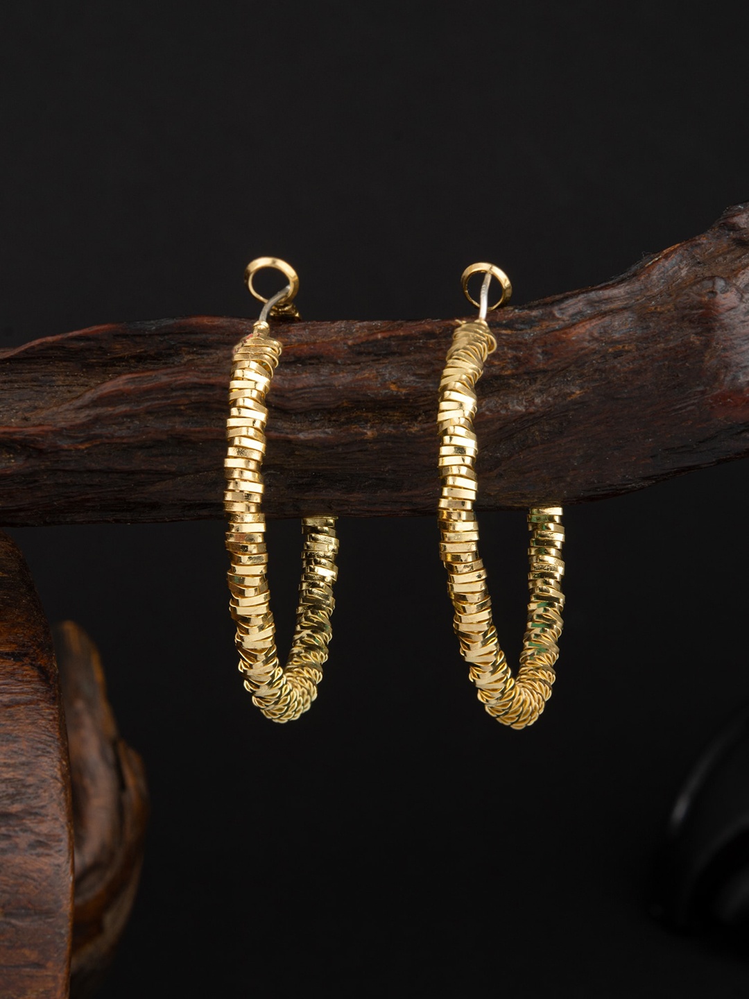 

E2O Gold-Plated Contemporary Hoop Earrings