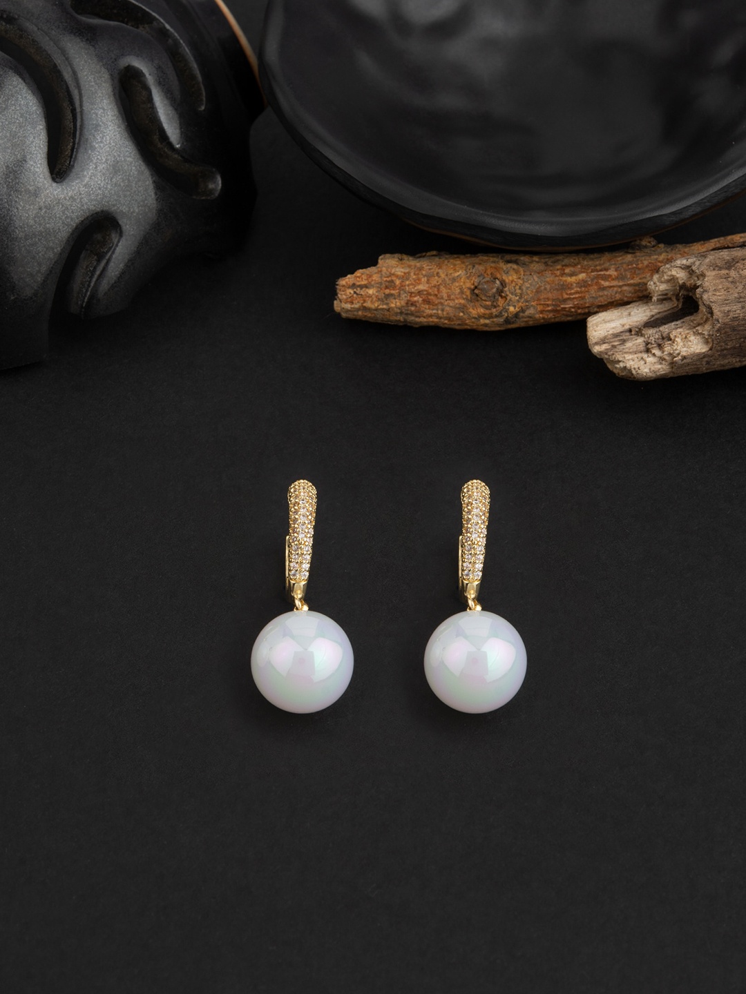

E2O Gold-Plated Contemporary Drop Earrings