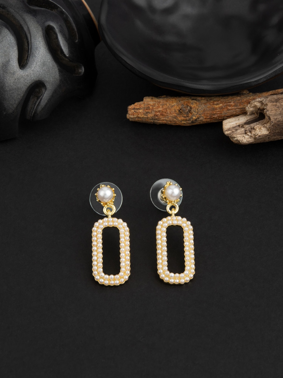 

E2O Gold-Plated Geometric Drop Earrings