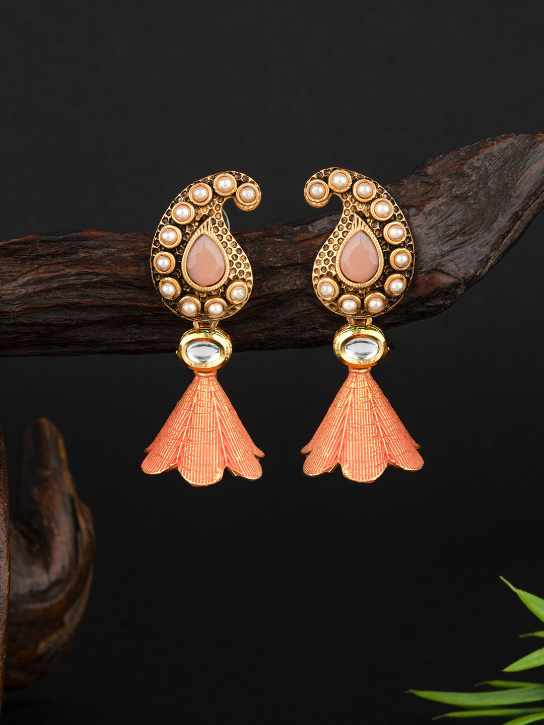 

E2O Gold-Plated Paisley Drop Earrings