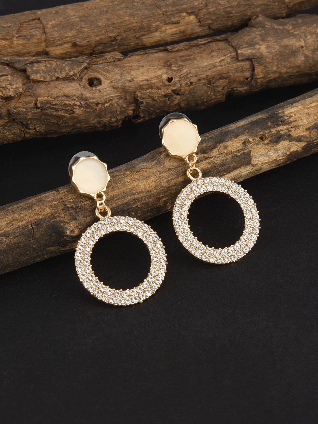 

E2O Gold-Plated Contemporary Drop Earrings