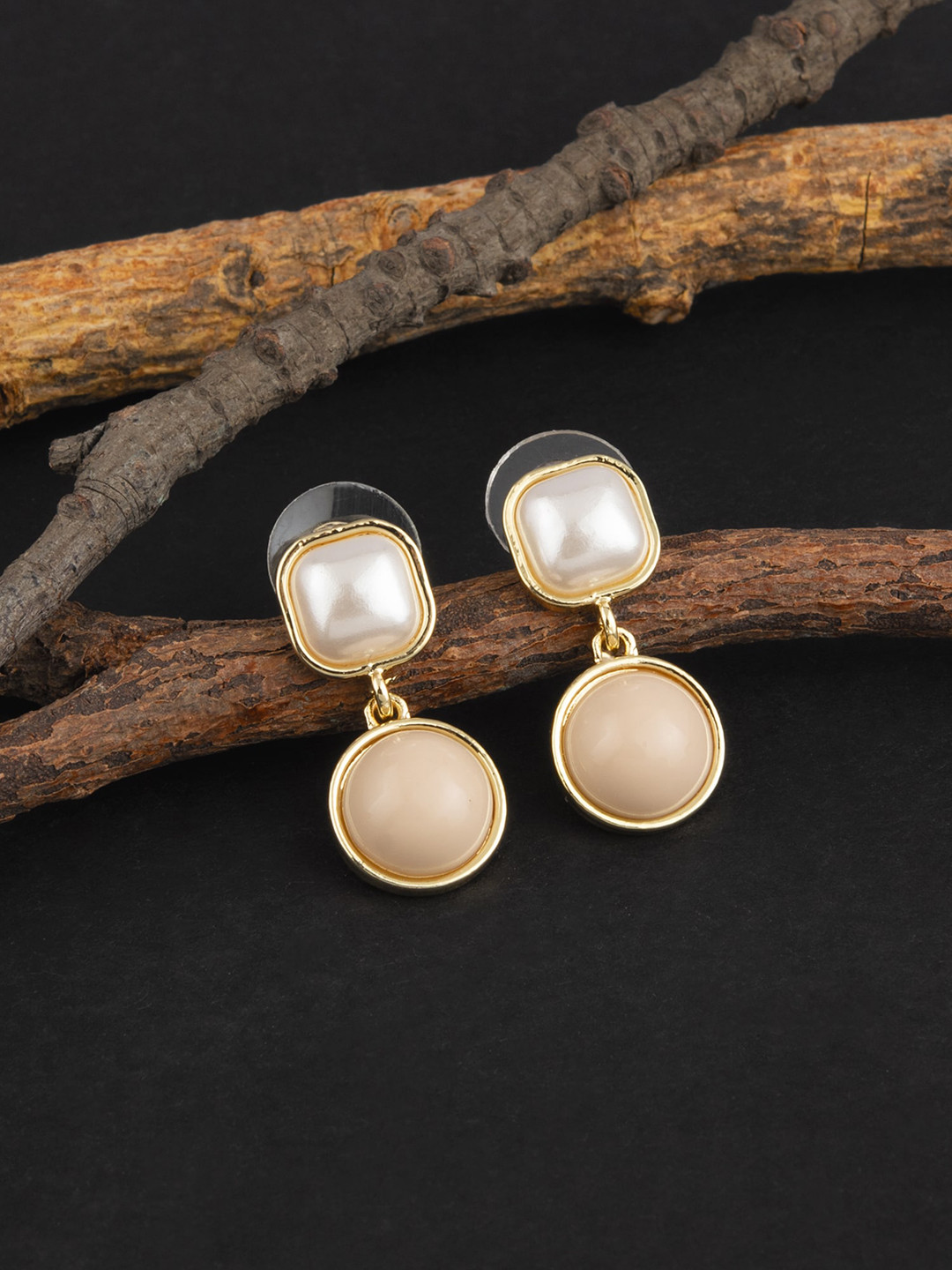 

E2O Gold-Plated Contemporary Drop Earrings