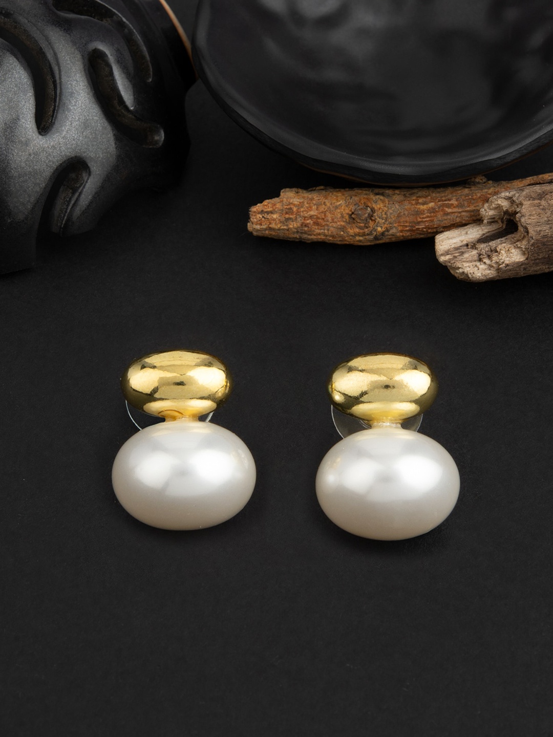 

E2O Gold-Plated Contemporary Drop Earrings