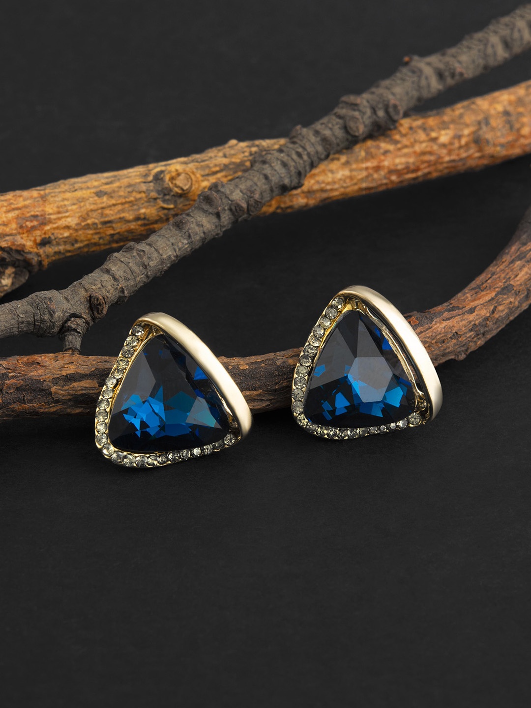 

E2O Gold-Plated Triangular Studs Earrings