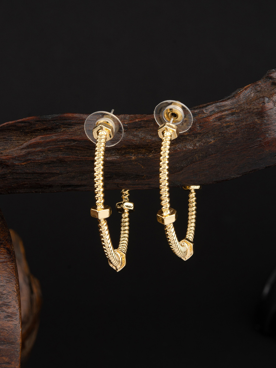 

E2O Gold-Plated Circular Hoop Earrings