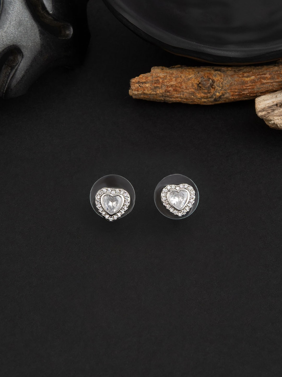 

E2O Silver-Plated Contemporary Studs Earrings
