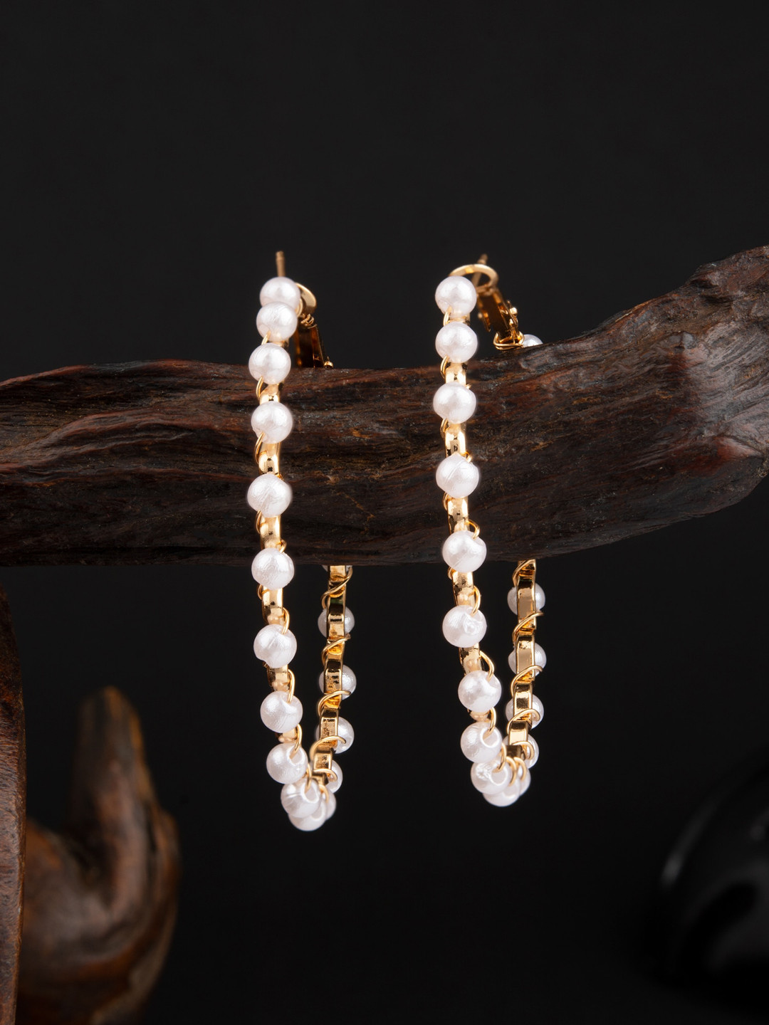 

E2O Gold-Plated Contemporary Hoop Earring