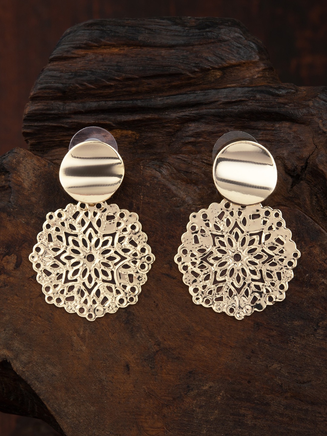 

E2O Gold-Plated Contemporary Drop Earrings