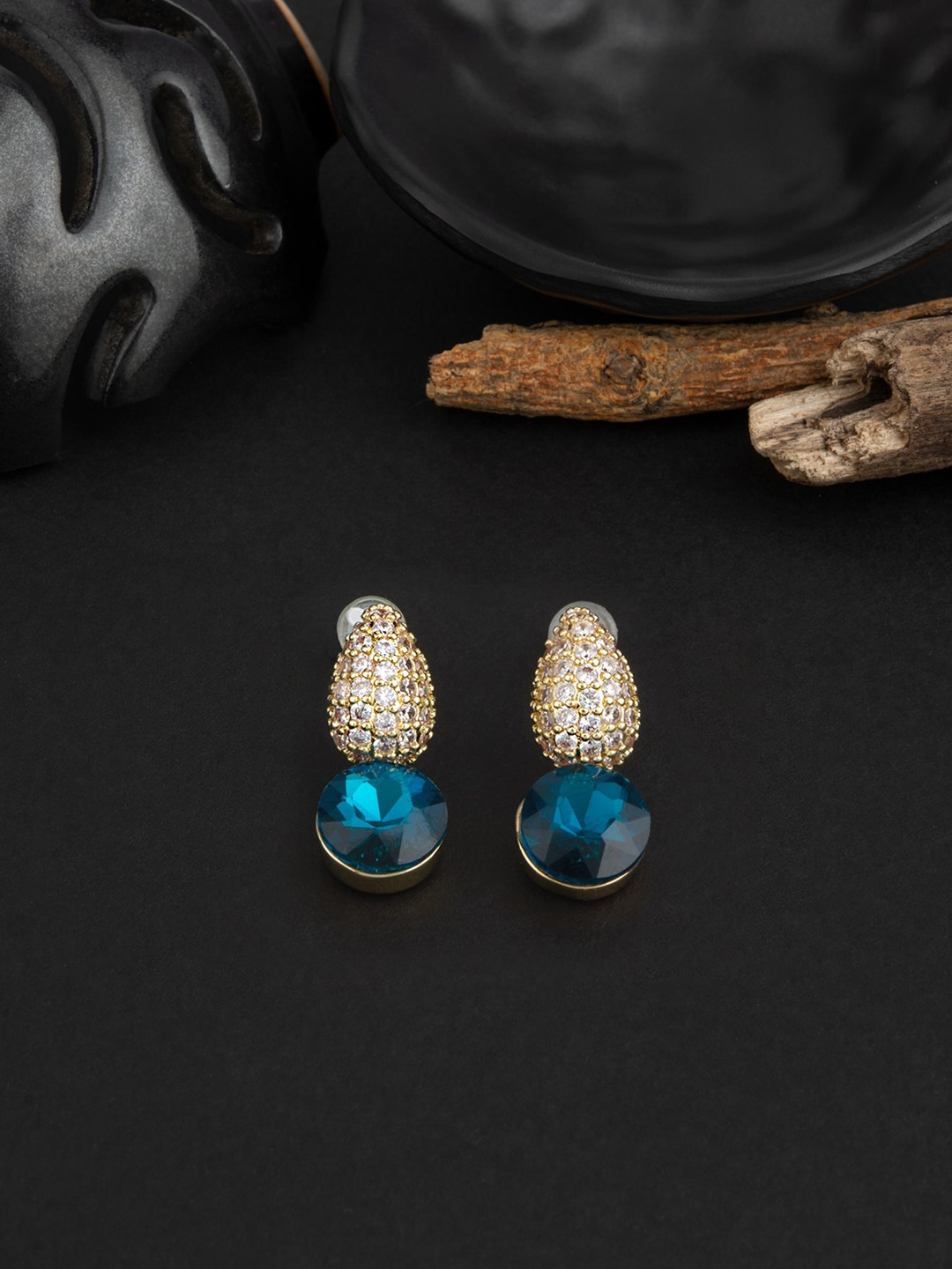 

E2O Gold-Plated Contemporary Drop Earrings