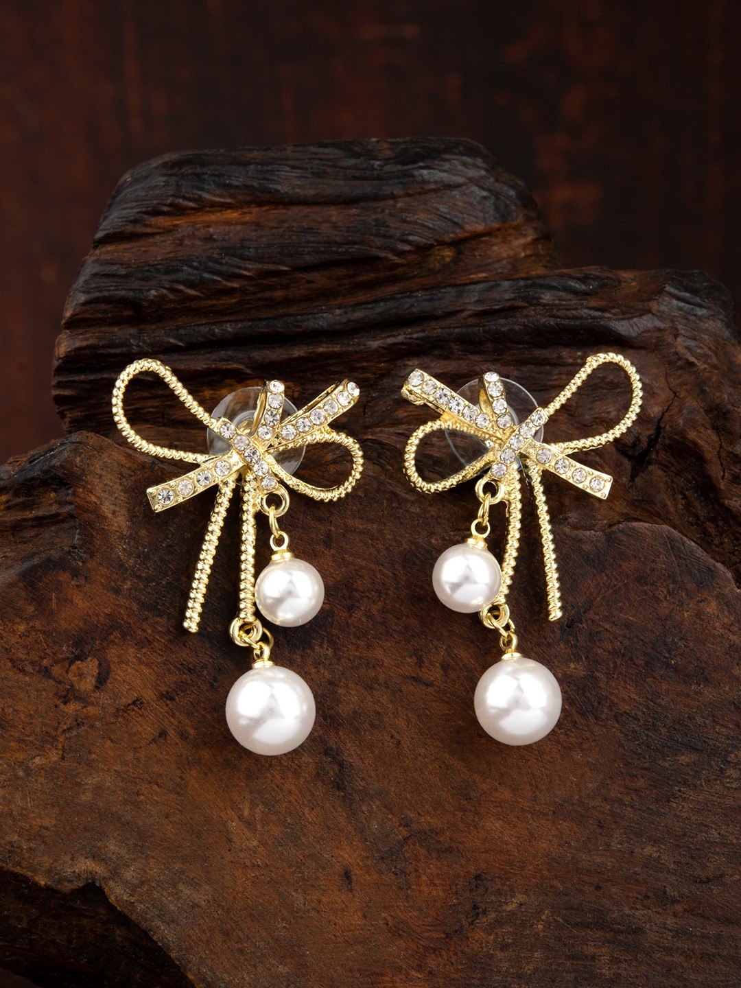 

E2O Gold-Plated Contemporary Drop Earrings