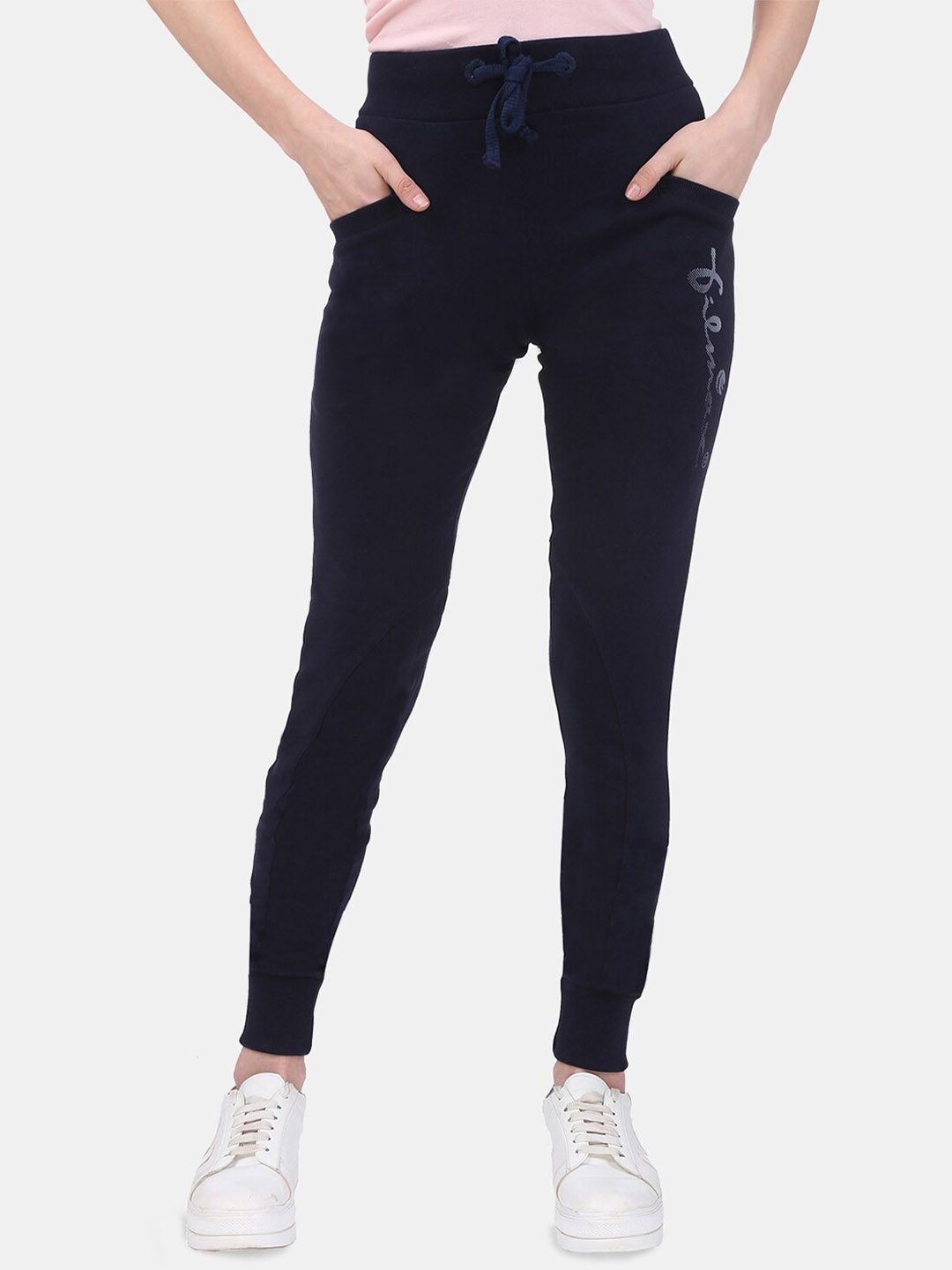 

FILMAX ORIGINALS Women Regular Fit Mid-Rise Joggers, Navy blue