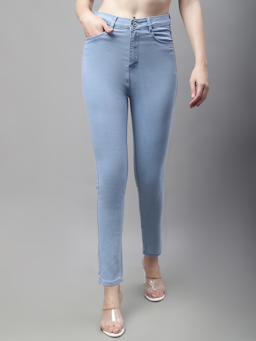 

ELLIS Women Slim Fit Mid-Rise Stretchable Jeans, Blue