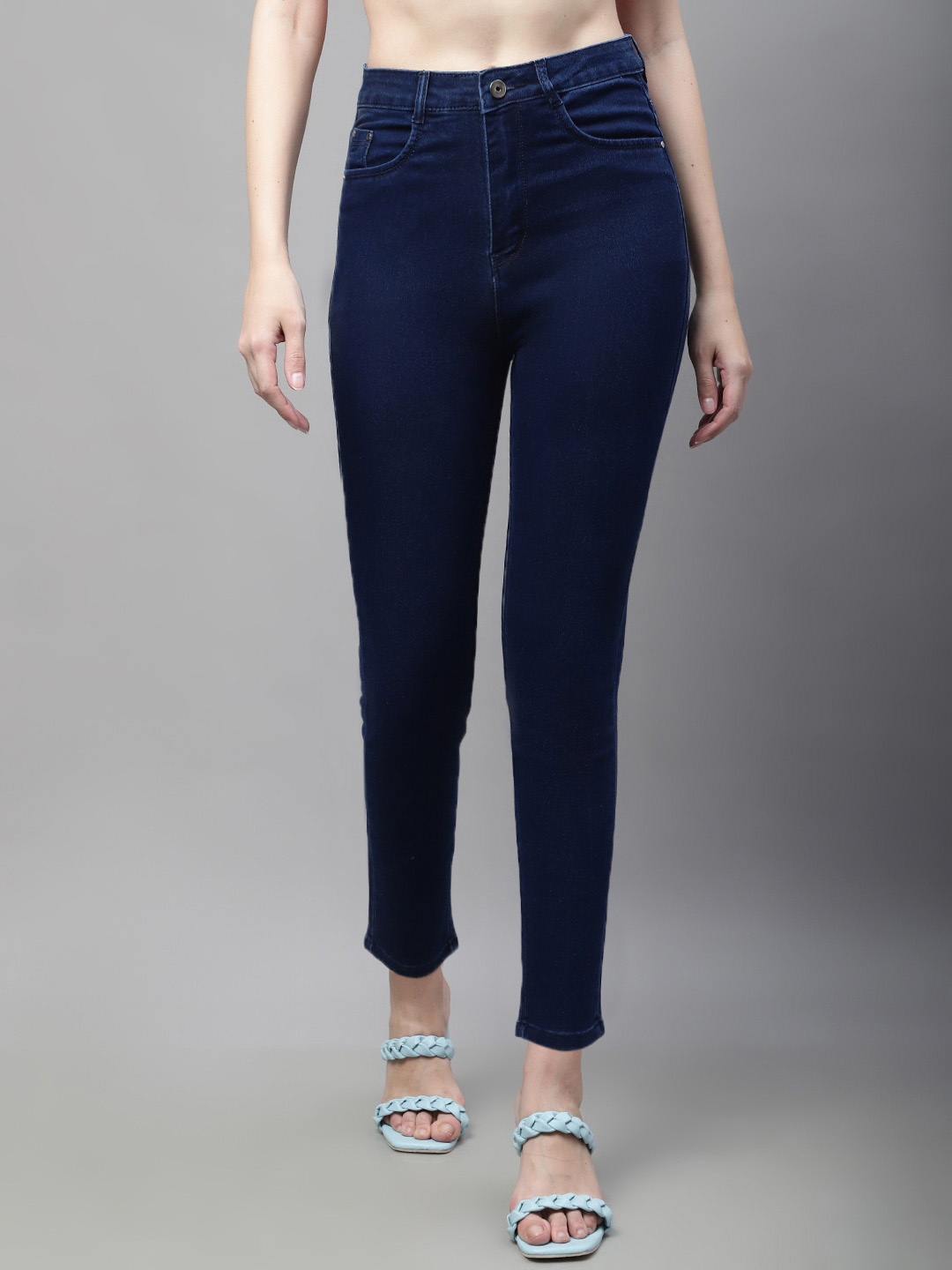 

ELLIS Women Slim Fit Mid-Rise Stretchable Jeans, Blue