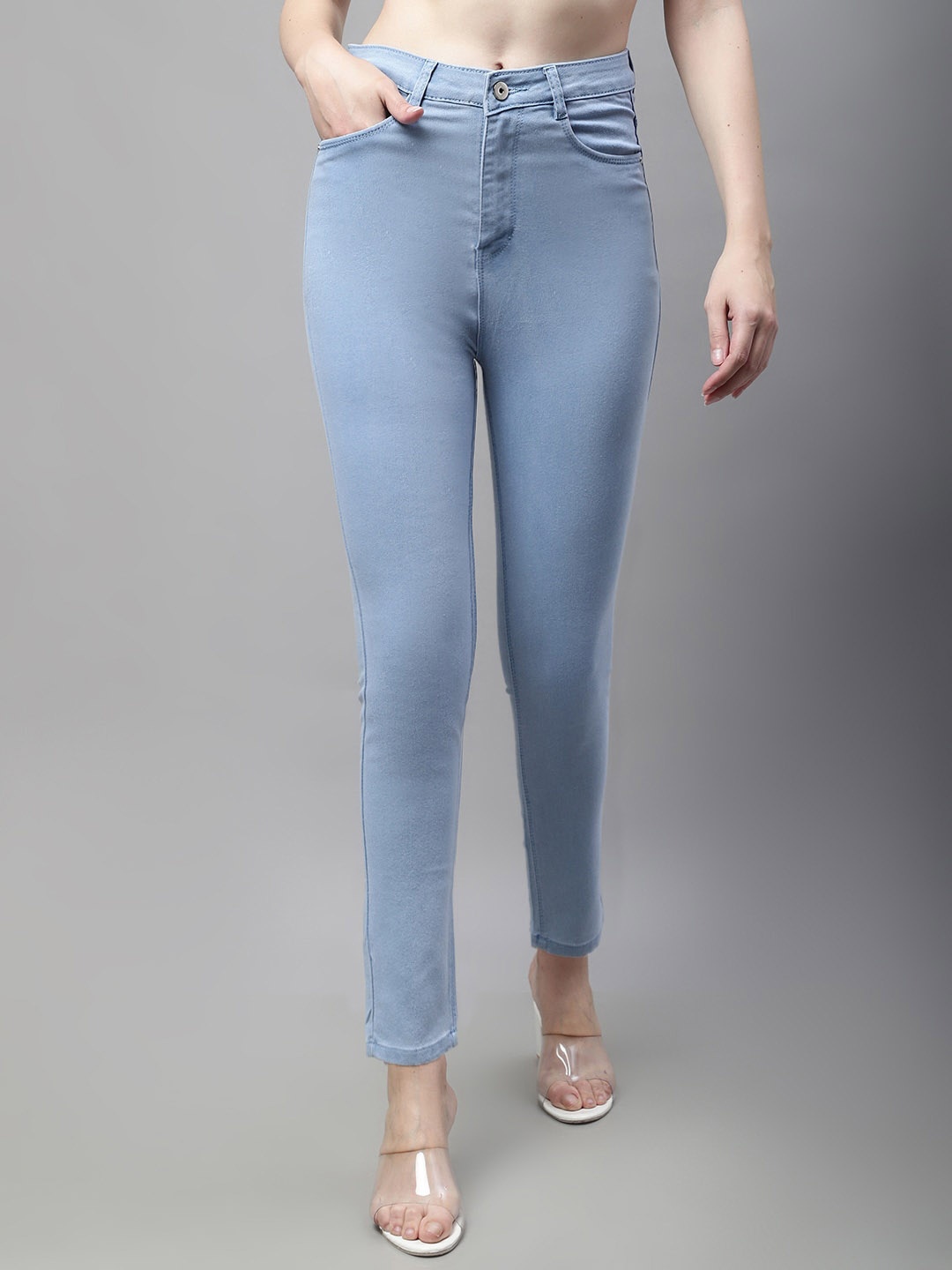 

ELLIS Women Slim Fit Mid-Rise Stretchable Jeans, Blue