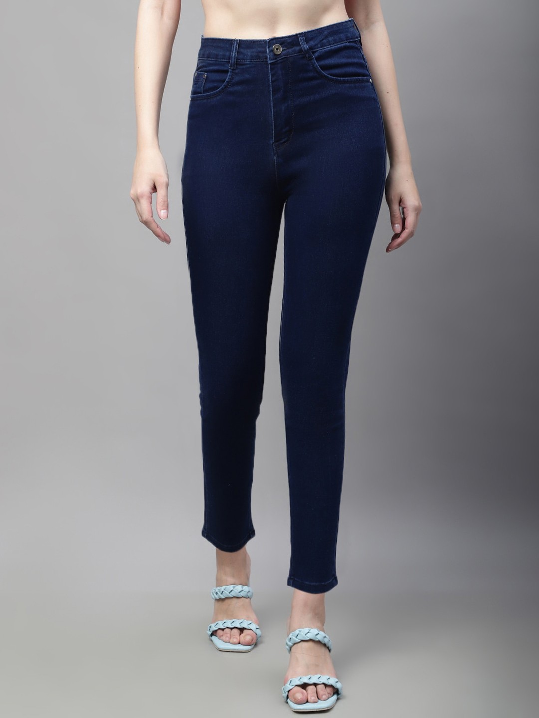 

ELLIS Women Slim Fit Mid-Rise Stretchable Jeans, Blue