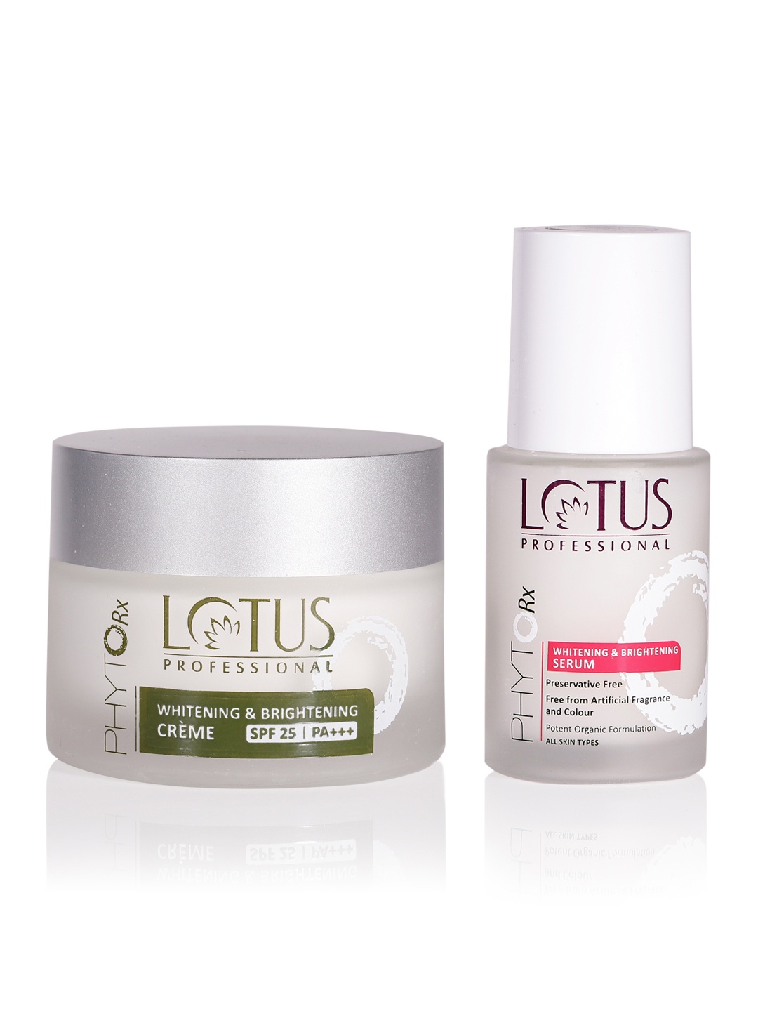 

Lotus Herbals Set of Phyto-Rx Whitening & Brightening Face Serum 30ml & Day Creme 50g, White