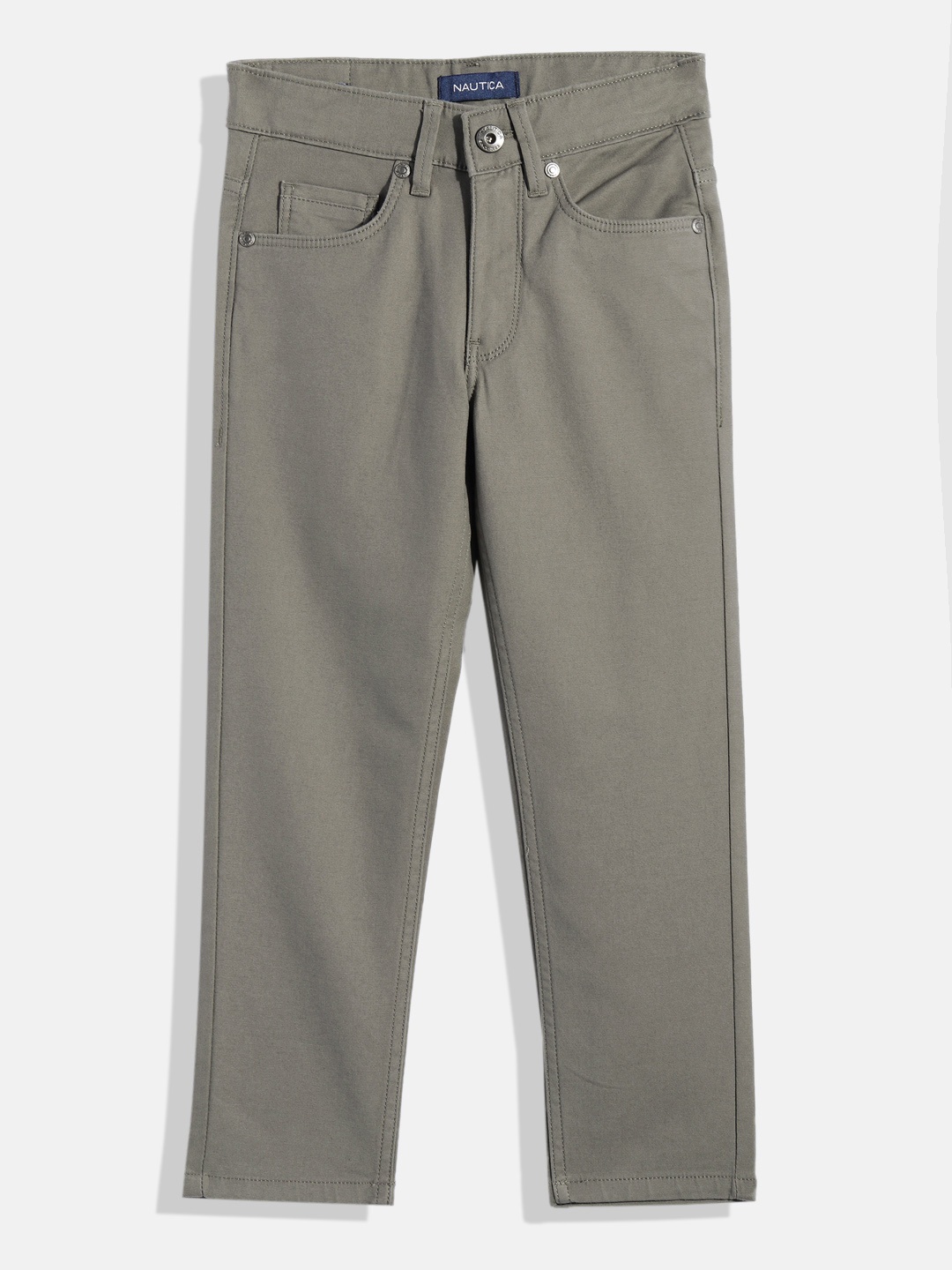 

Nautica Boys Slim Fit Chinos Trousers, Grey