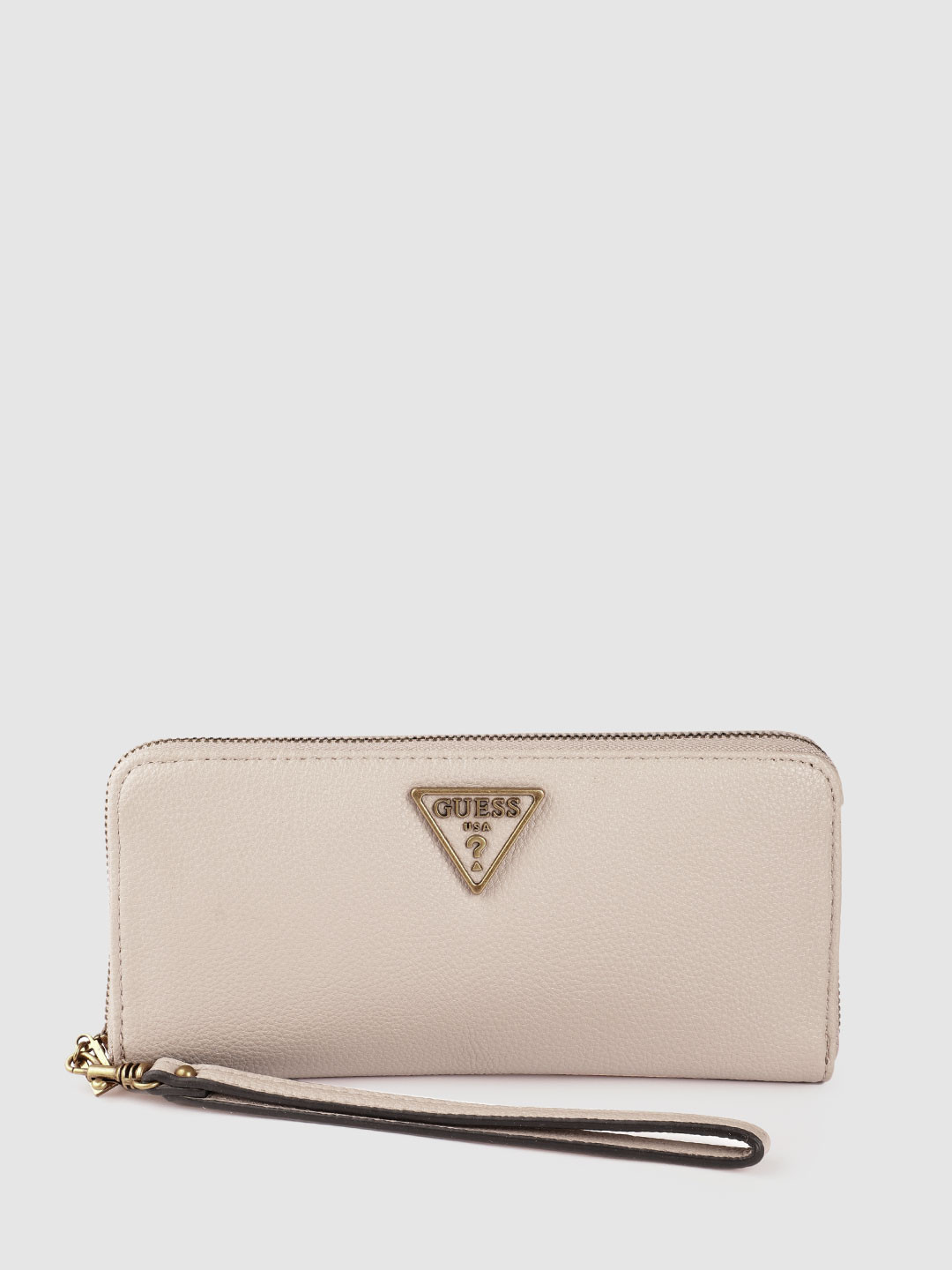 

GUESS Women Zip Around Wallet, Beige