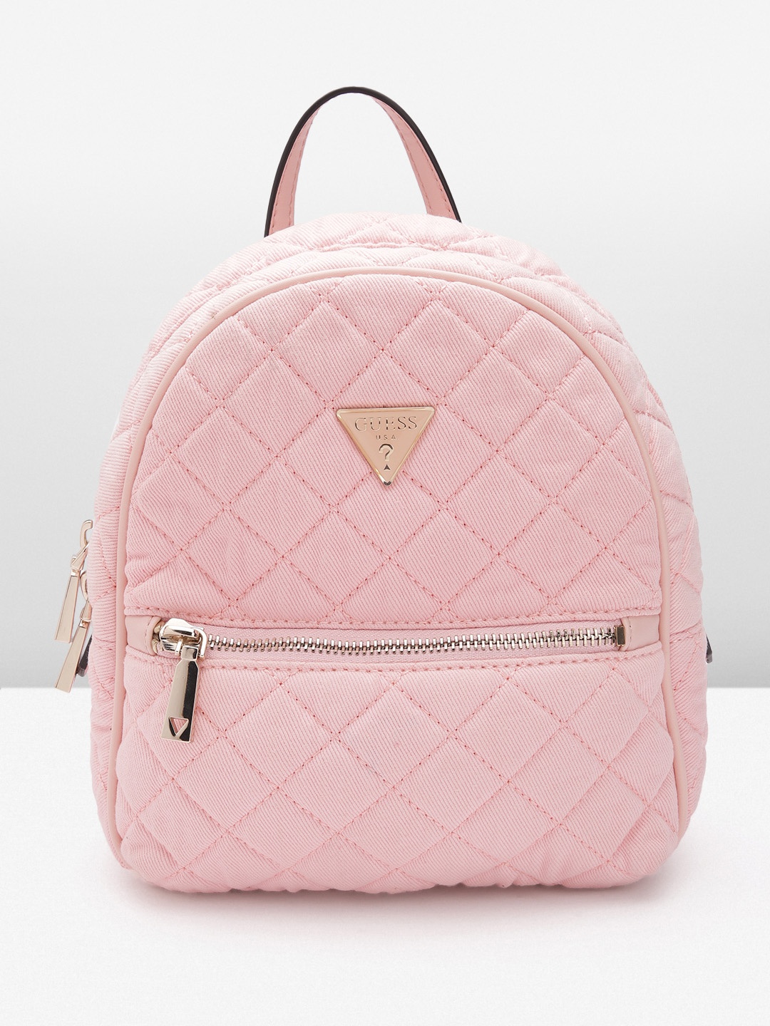 

GUESS Women Quilted Textured Backpack 18.5 L, Peach