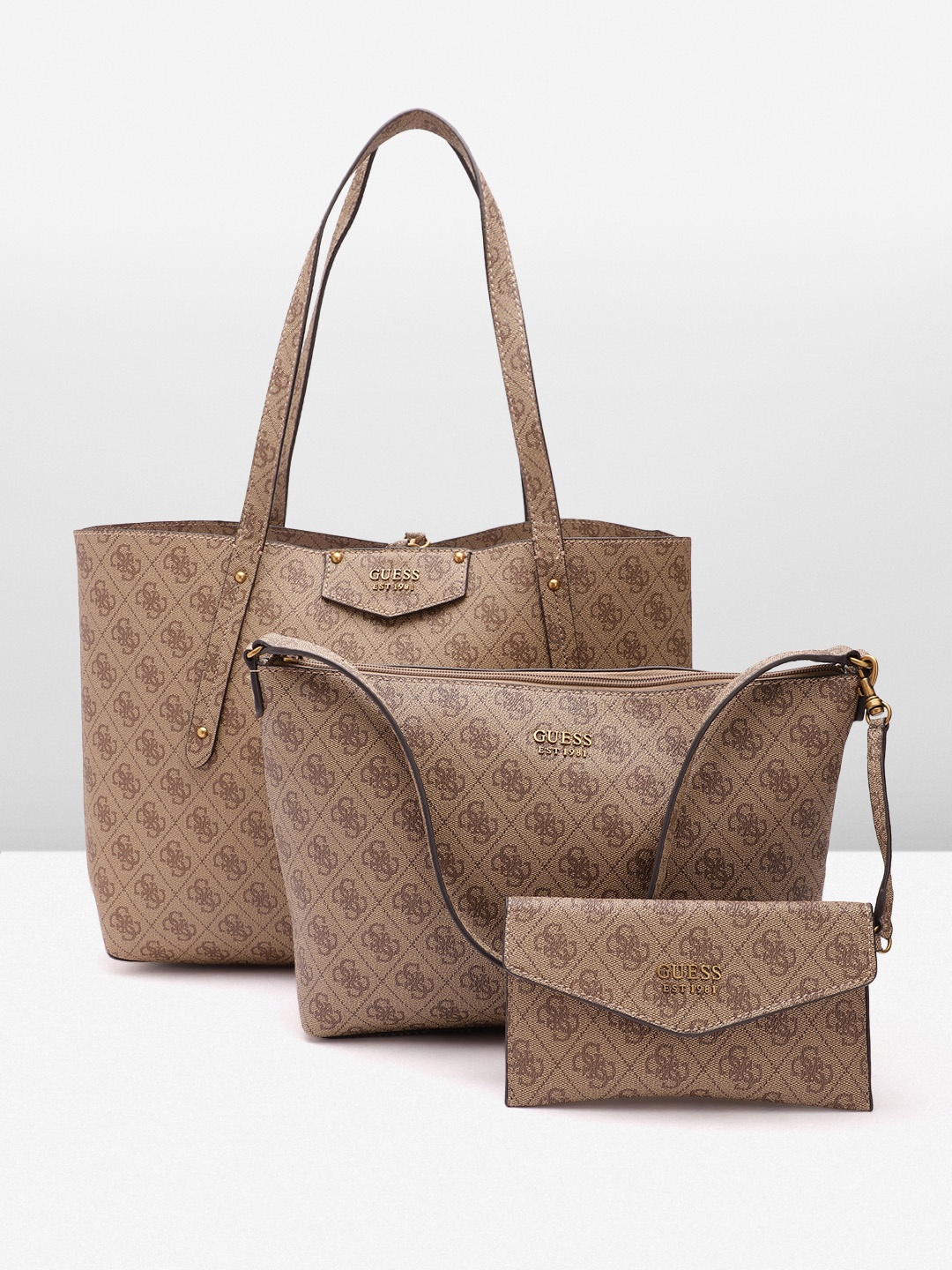 

GUESS Brown PU Handbags
