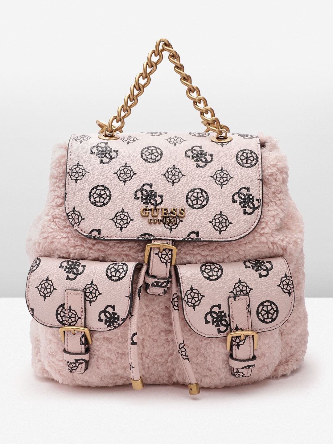 

GUESS Women Brand Logo Printed Backpacks, Pink