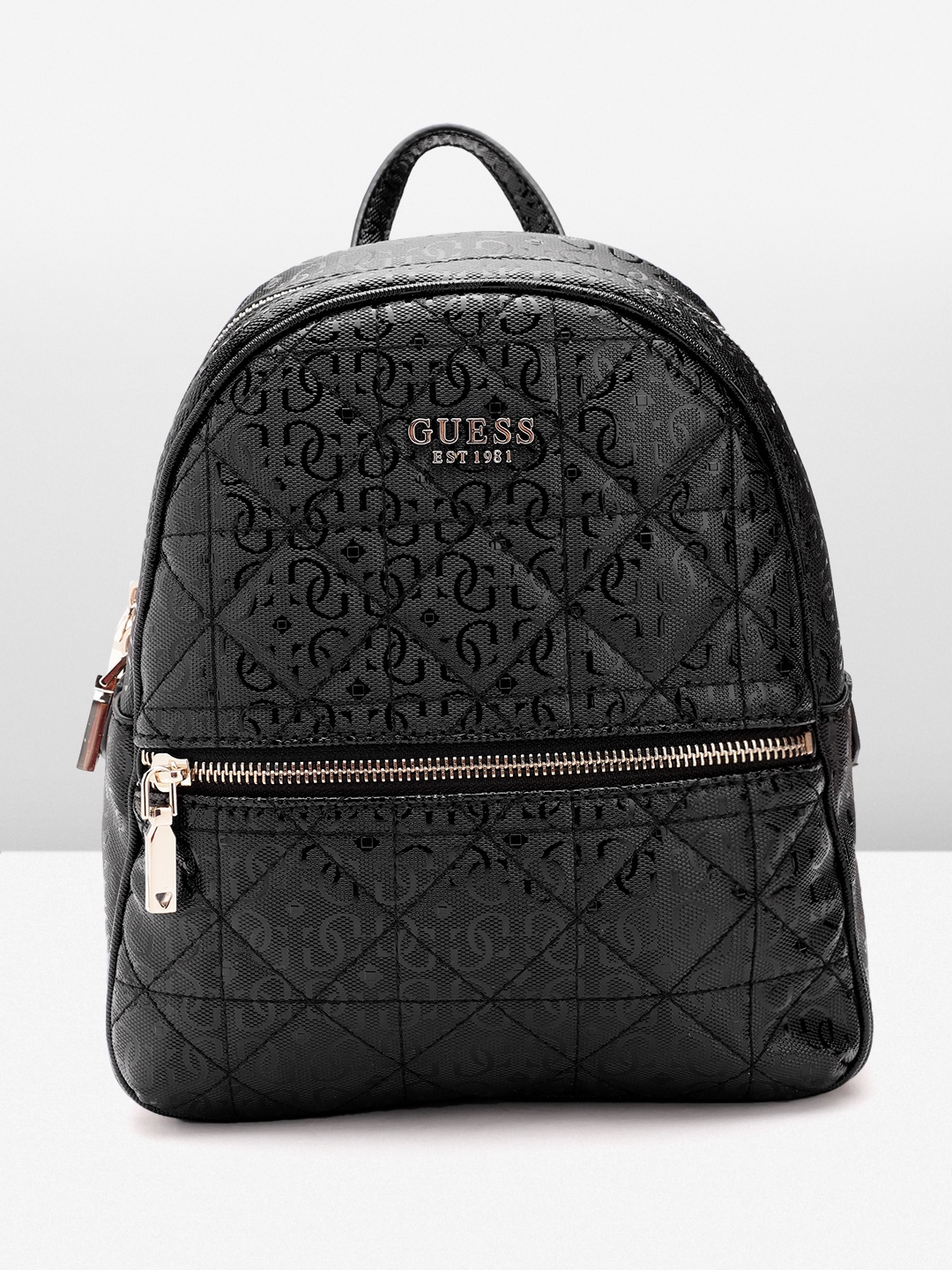 

GUESS Women Quilted Textured Backpack 18.5 L, Black