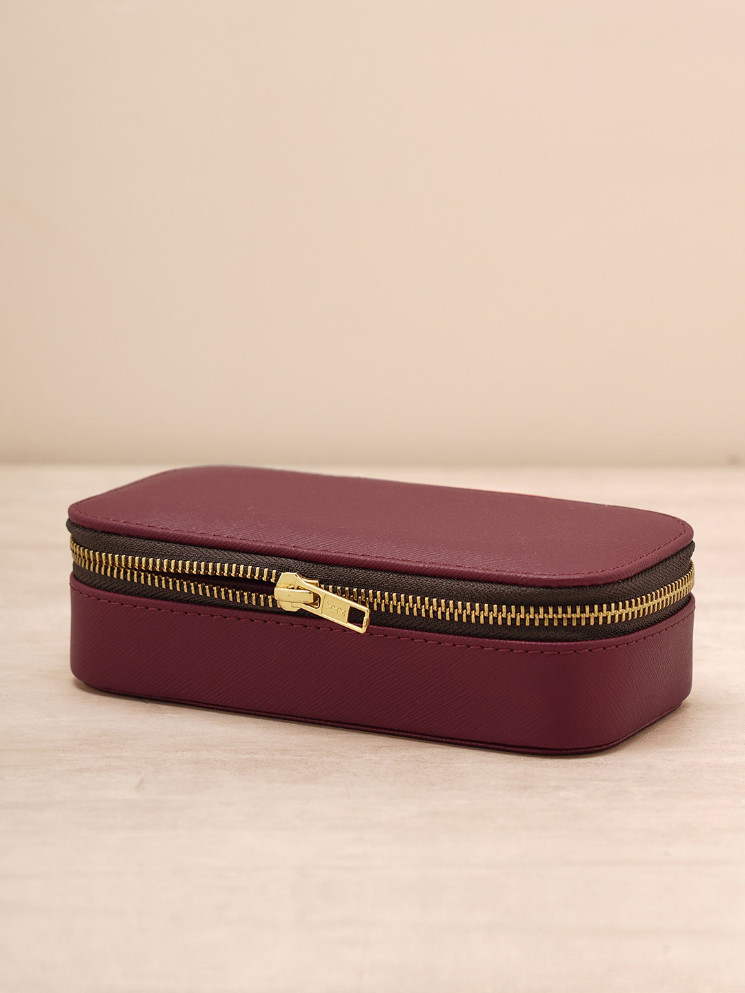 

Pure Home and Living Red Rectangular Faux Leather Travel Jewellery Organiser Box