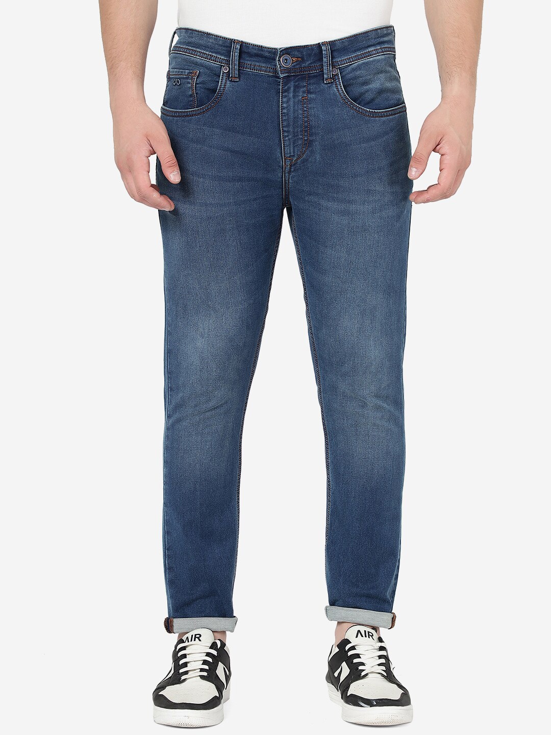 

JADE BLUE Men Mid-Rise Slim Fit Light Fade Stretchable Jeans
