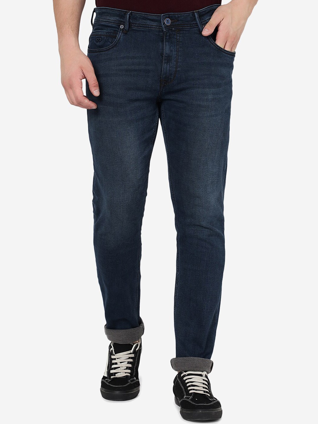 

JADE BLUE Men Mid-Rise Straight Fit Light Fade Stretchable Jeans