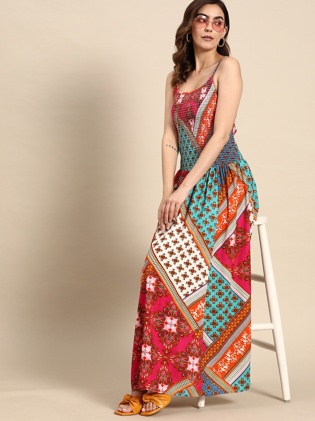 

all about you Printed Smocked Dress, Multi
