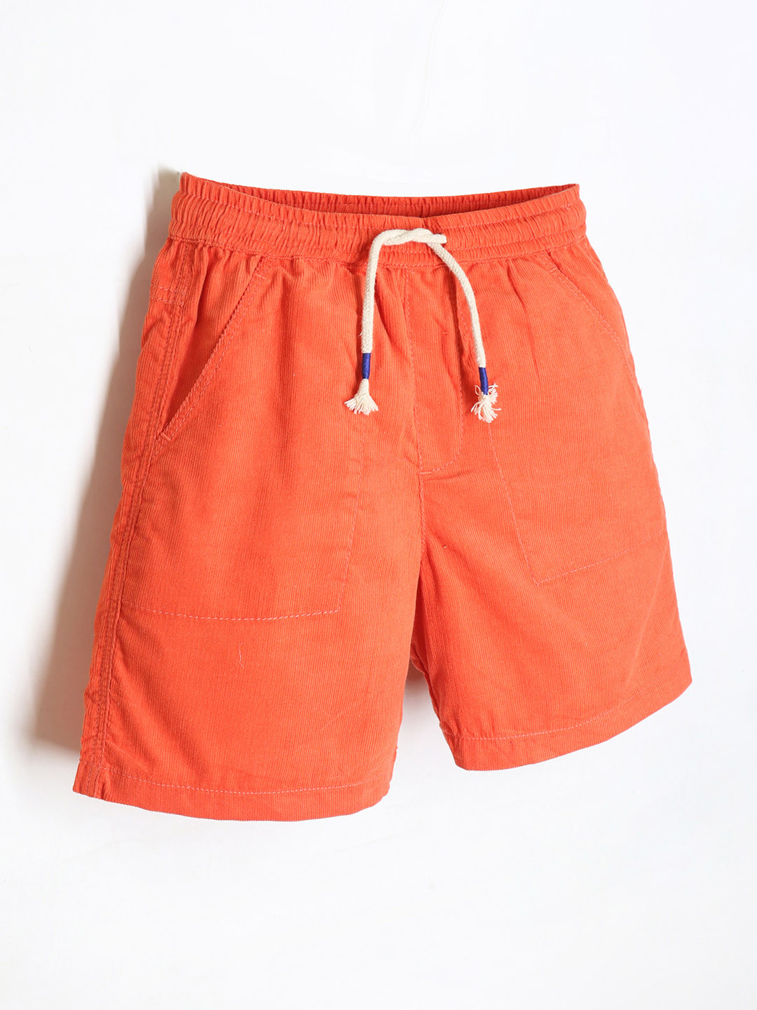 

Cherry Crumble Boys Mid-Rise Corduroy Shorts, Orange
