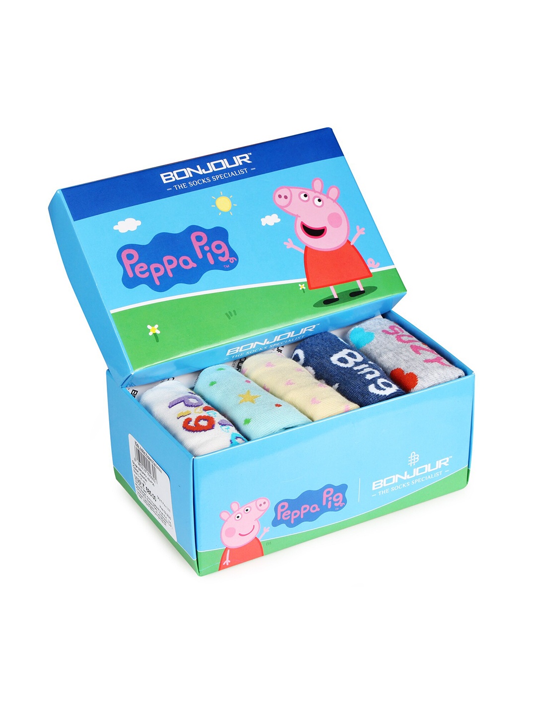 

Bonjour Kids Pack Of 5 Ankle-Length Socks, Assorted