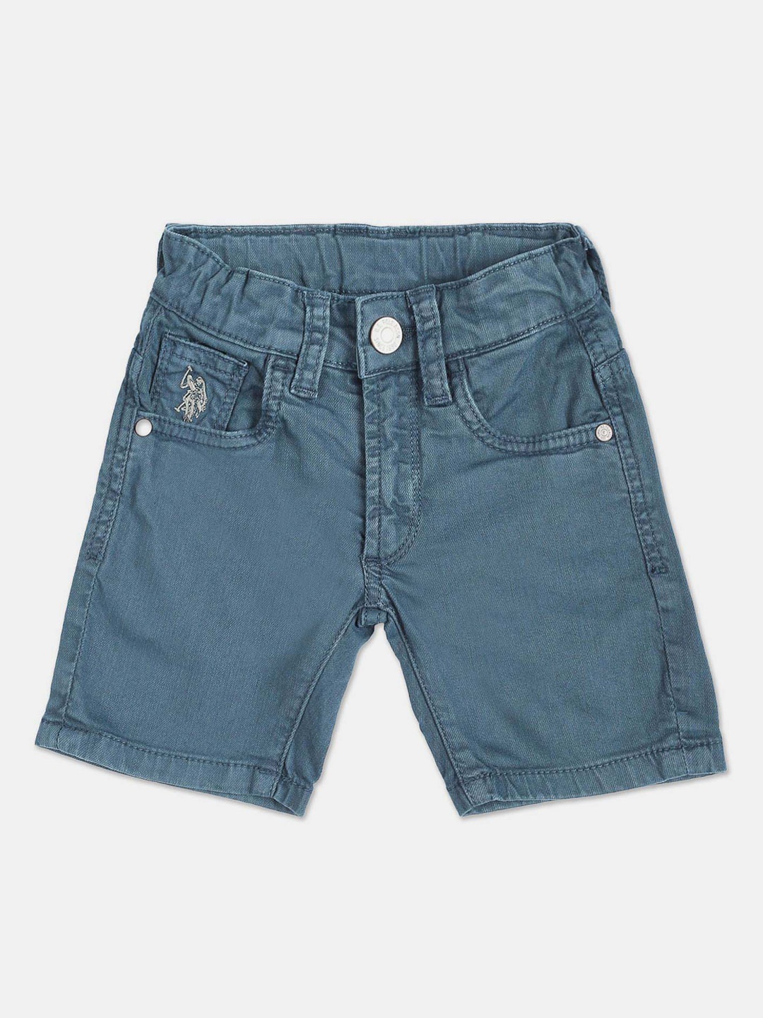 

U.S. Polo Assn. Kids Boys Mid Rise Denim Shorts, Blue