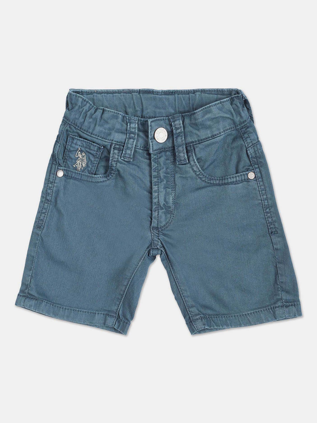 

U.S. Polo Assn. Kids Boys Mid Rise Denim Shorts, Blue