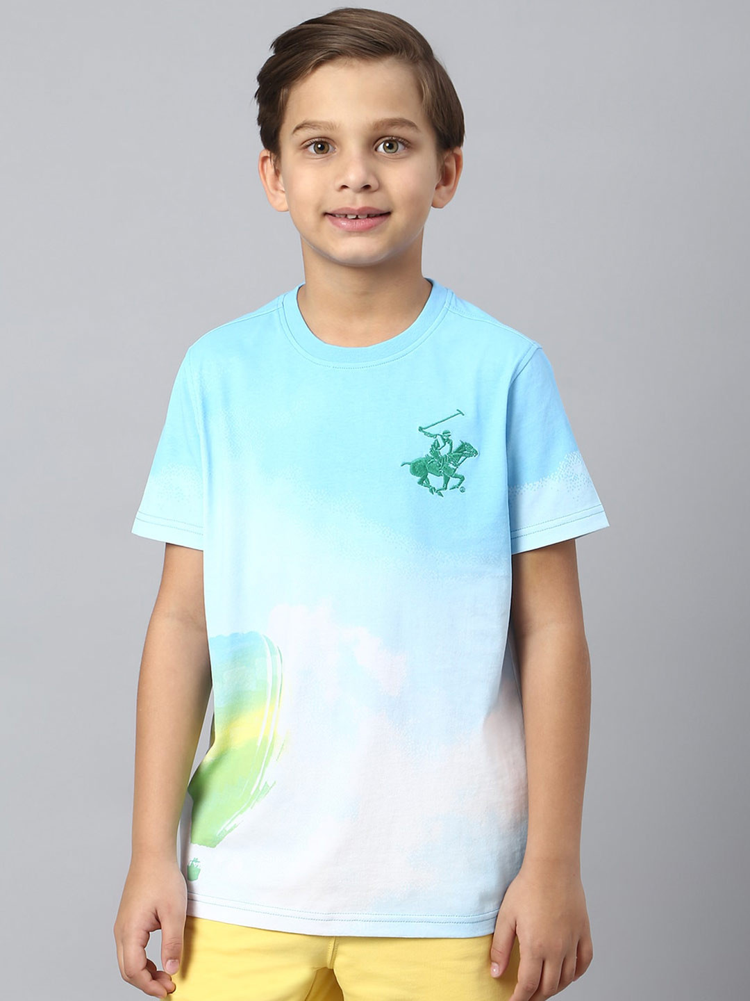 

Beverly Hills Polo Club Boys Dyed Graphic Cotton T-shirt, Blue
