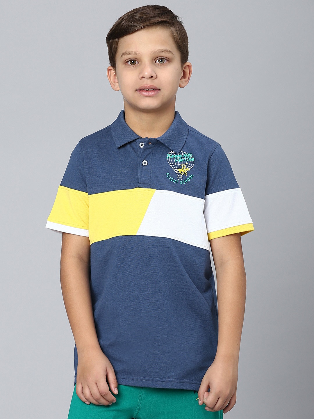 

Beverly Hills Polo Club Boys Polo Collar Cotton T-Shirt, Blue