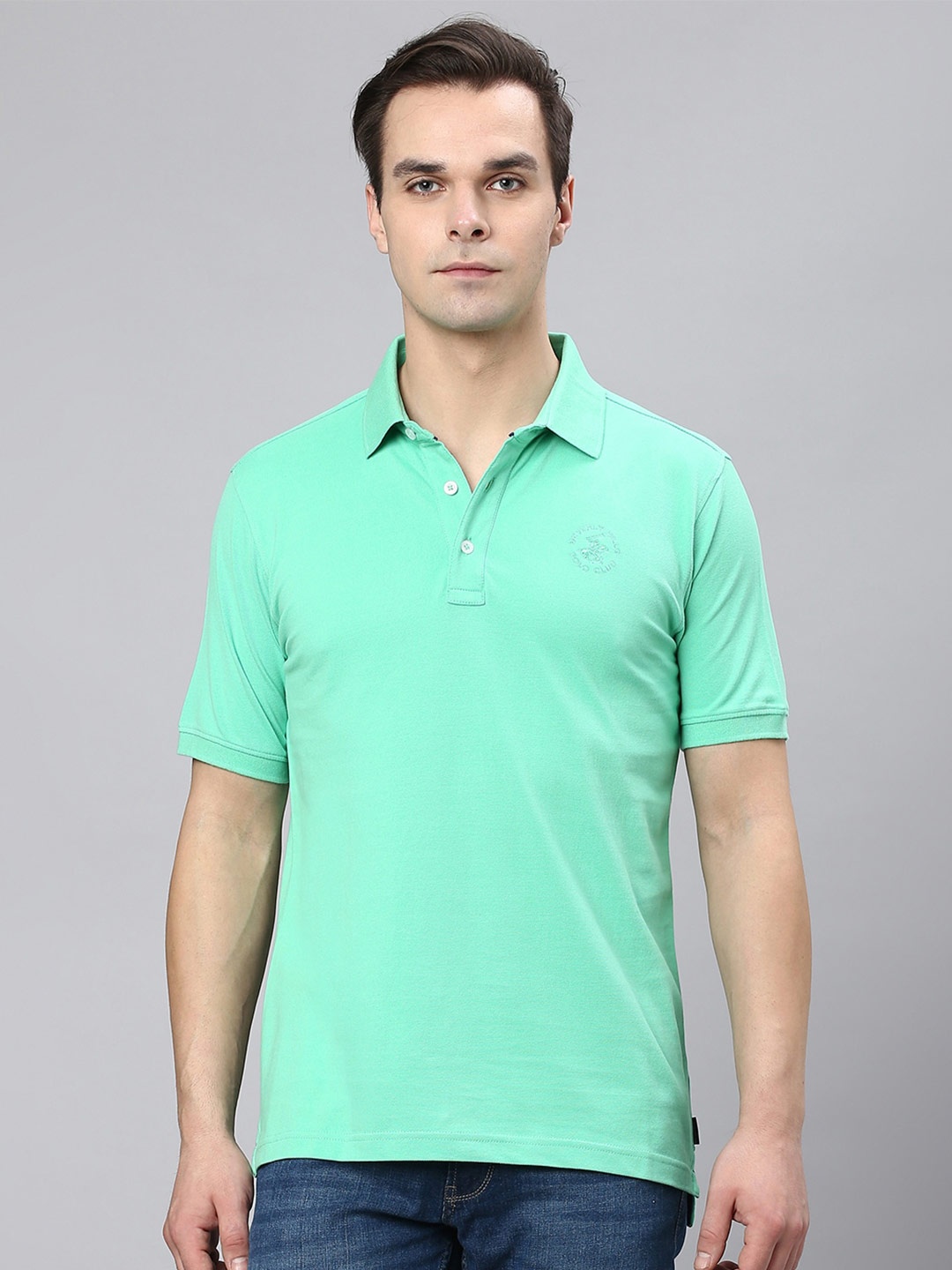 

Beverly Hills Polo Club Polo Collar Cotton T-shirt, Green