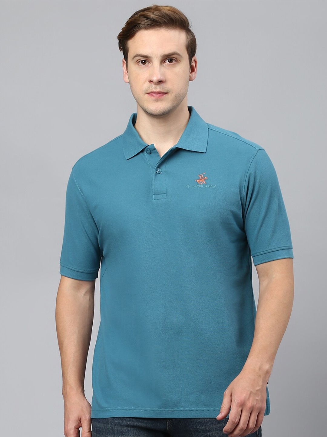 

Beverly Hills Polo Club Polo Collar Pure Cotton T-Shirt, Blue