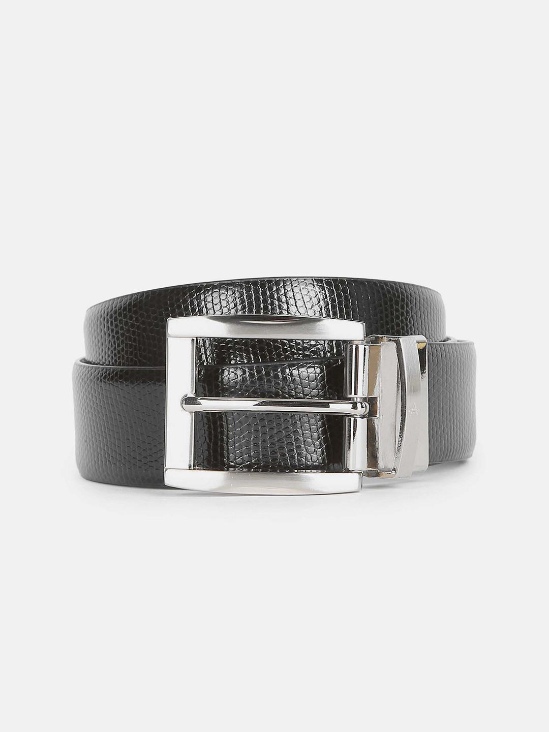 

Arrow Men Textured Reversible Leather Formal Belt, Black