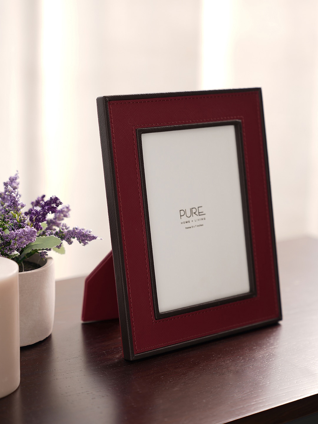 

Pure Home and Living Red Leather Photo Frame