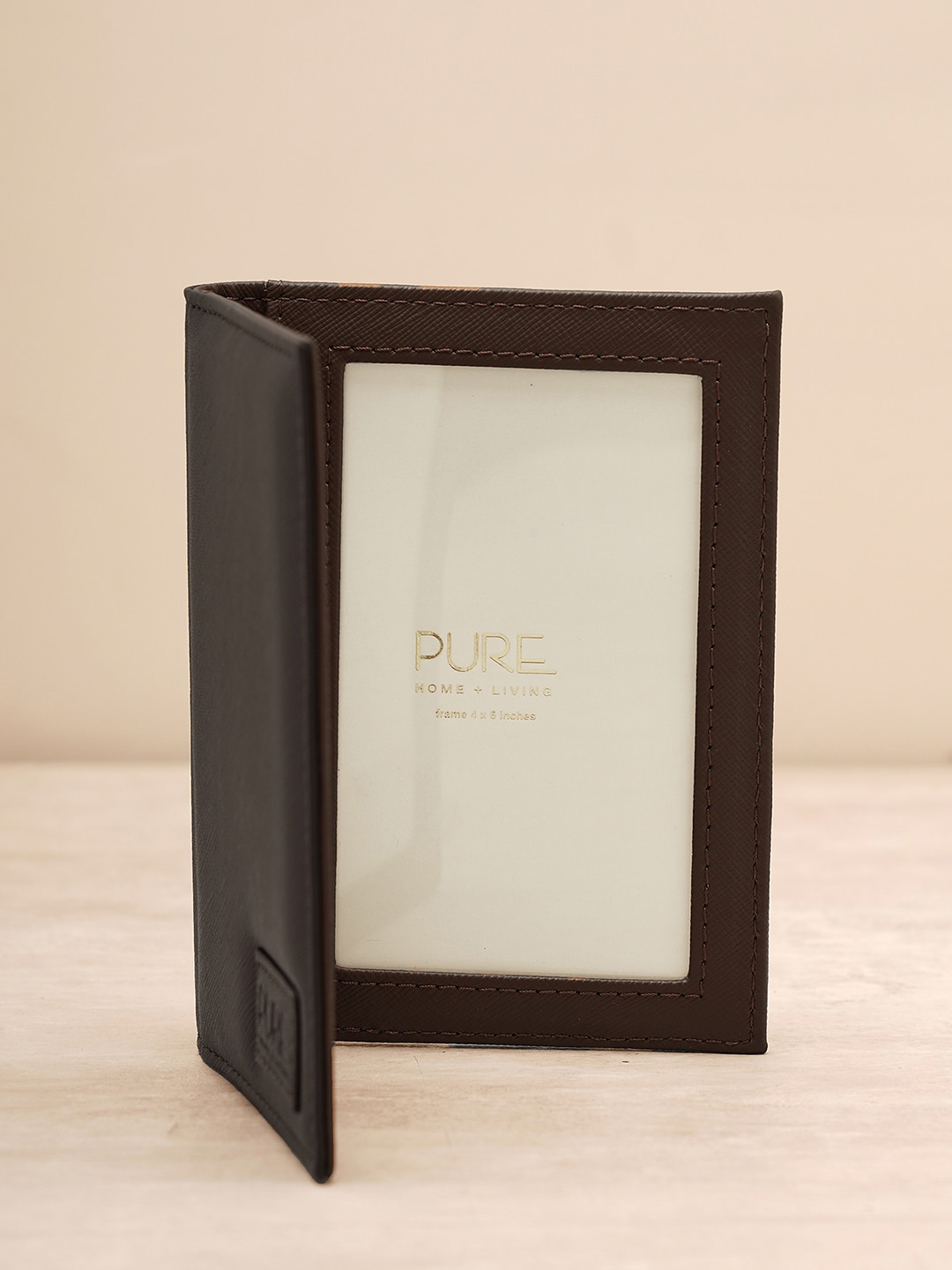 

Pure Home and Living Brown Leather 2 Side Photo Frame