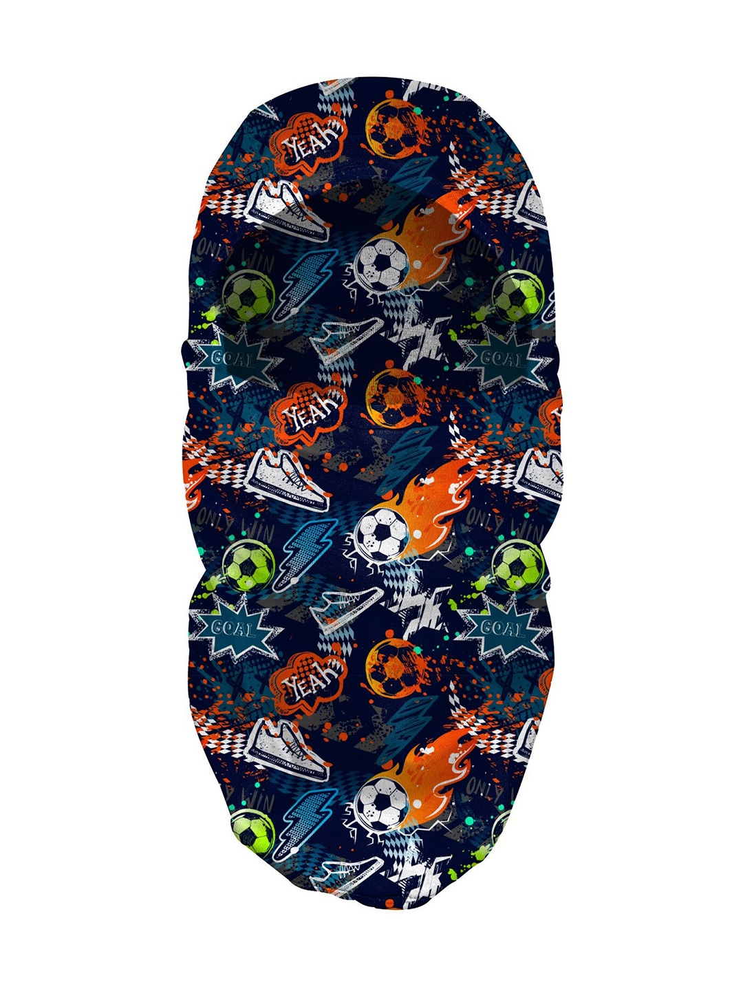

Blacksmith Men Abstract Printed Cotton Balaclava, Black