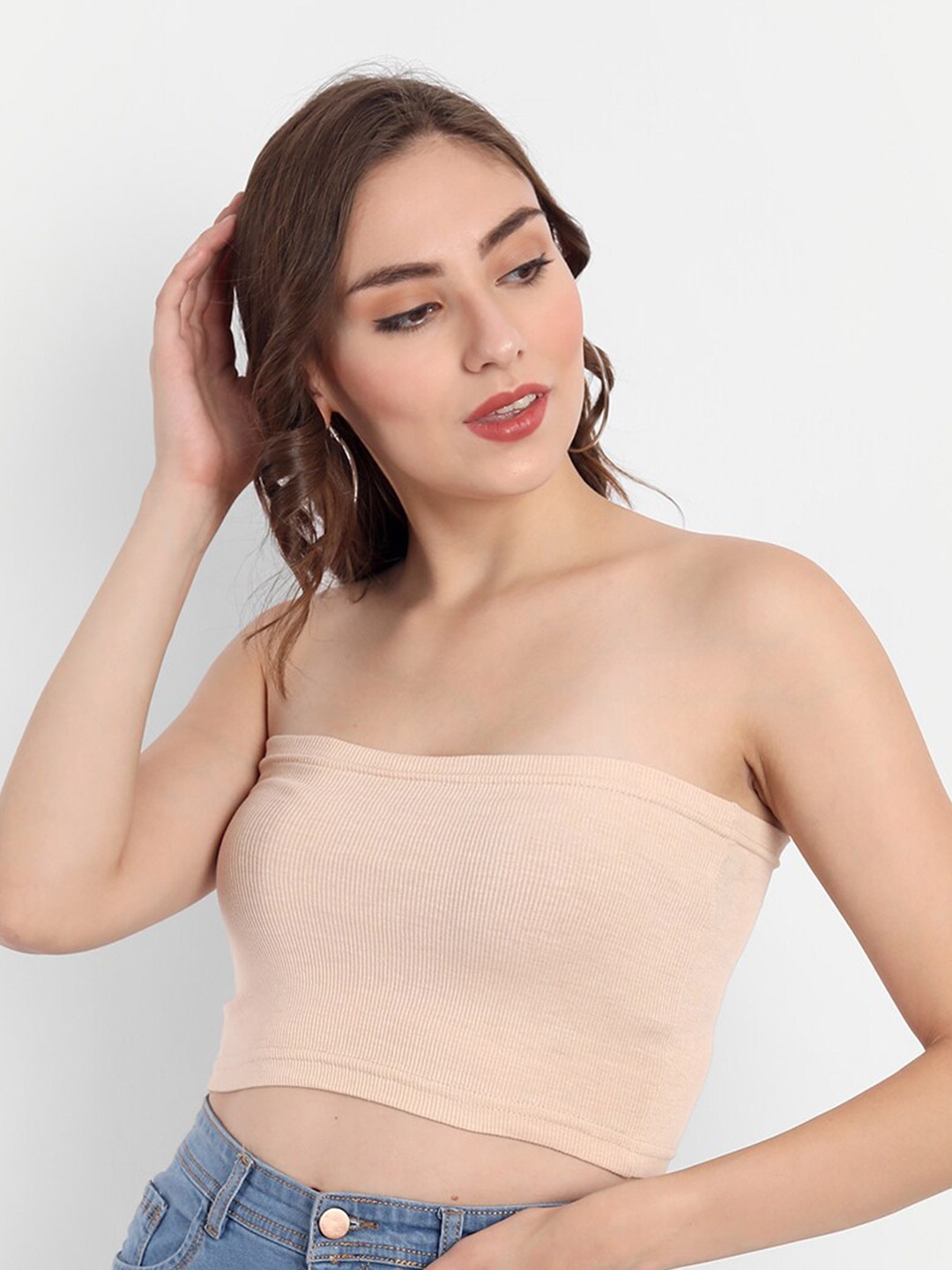 

Emprall Strapless Tube Top, Peach